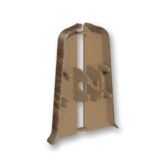 Заглушка торцевая Деконика 70 мм орех левая-правая Г-профиль (2 шт.) - фото 2