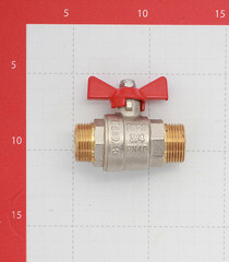 Кран шаровой латунный Valtec Base 3/4 НР(ш) х 3/4 НР(ш) бабочка прямой (VT.219.N.05) - фото 3