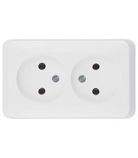 Розетка Systeme Electric Этюд накладная белая (PA16-005B)