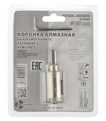Коронка алмазная Trio-Diamond (400025) по керамограниту d25 мм - фото 3