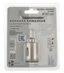 Коронка алмазная Trio-Diamond (400030) по керамограниту d30 мм - фото 3