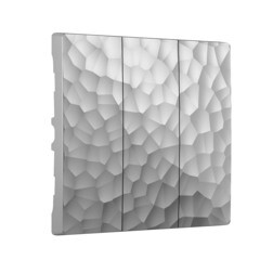 Набор клавиш для трехклавишного выключателя Werkel Hammer серебро (a052089) - фото 1