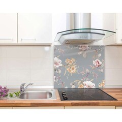 Панель стеновая закаленное стекло для кухни 500х600х4 мм цветочный прованс - фото 2