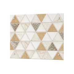 Панель стеновая закаленное стекло для кухни 500х600х4 мм треугольная плитка - фото 1