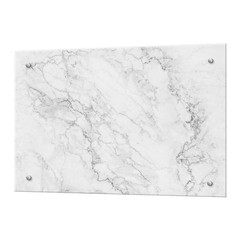 Панель стеновая закаленное стекло для кухни 900х600х4 мм мрамор белый - фото 1