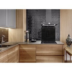 Панель стеновая закаленное стекло для кухни 600х600х4 мм черная - фото 2