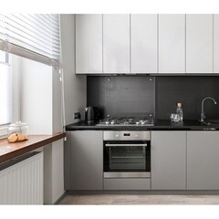 Панель стеновая закаленное стекло для кухни 550х600х4 мм прозрачная - фото 2