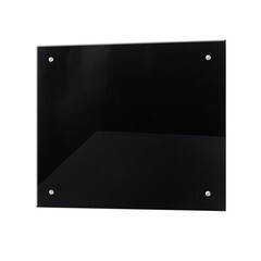 Панель стеновая закаленное стекло для кухни 550х600х4 мм черная - фото 1