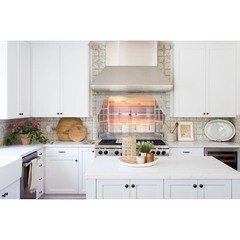 Панель стеновая закаленное стекло для кухни 900х600х4 мм бухта из окна - фото 2