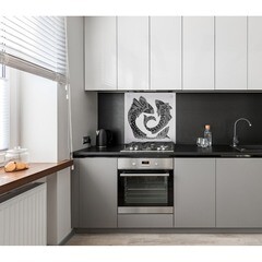 Панель стеновая закаленное стекло для кухни 600х600х4 мм рыбы - фото 2