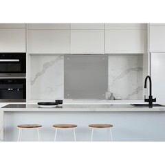 Панель стеновая закаленное стекло для кухни 600х600х4 мм серая - фото 2