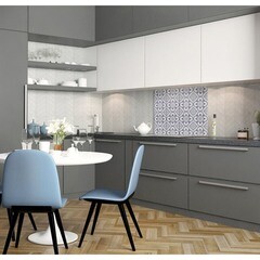 Панель стеновая закаленное стекло для кухни 500х600х4 мм плитка с орнаментом - фото 2