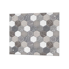 Панель стеновая закаленное стекло для кухни 500х600х4 мм плитка амаретто - фото 1