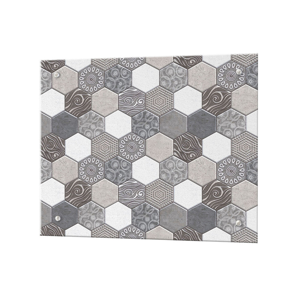 Панель стеновая закаленное стекло для кухни 500х600х4 мм плитка амаретто