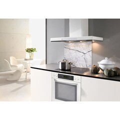 Панель стеновая закаленное стекло для кухни 500х600х4 мм каррарский мрамор - фото 2