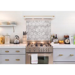 Панель стеновая закаленное стекло для кухни 500х600х4 мм византийская плитка - фото 2