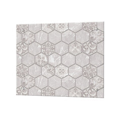 Панель стеновая закаленное стекло для кухни 500х600х4 мм византийская плитка - фото 1