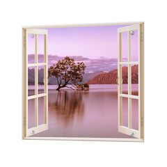 Панель стеновая закаленное стекло для кухни 600х600х4 мм вид из окна - фото 1