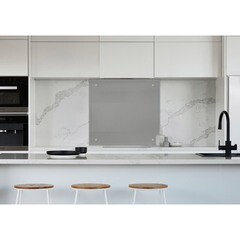 Панель стеновая закаленное стекло для кухни 550х600х4 мм серая - фото 2