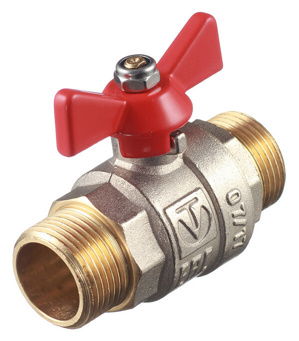 Изображение товара Кран шаровой латунный Valtec Base 3/4 НР бабочка прямой VT.219.N.05