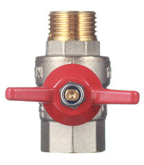 Кран шаровой латунный Valtec Base 1/2 ВР(г) х 1/2 НР(ш) бабочка прямой (VT.218.N.04) - фото 3