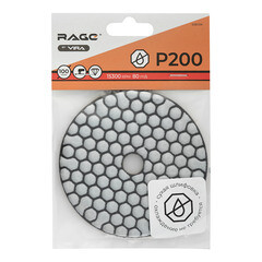 Круг алмазный шлифовальный по камню Rage by Vira гибкий d100 мм P200 для сухого шлифования - фото 3