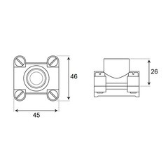Водорозетка СТМ 3/4 ВР(г) х 3/4 НР(ш) латунная (CRHIP034) - фото 3