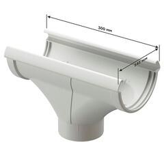 Воронка желоба Docke Lux пластиковая d140-100 мм графитовый серый RAL 7024 - фото 2