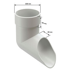 Колено стока Docke Lux пластиковый d100 мм шоколад RAL 8019 - фото 2