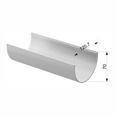 Желоб водосточный пластиковый d120 мм 3 м Docke Standard пломбир RAL 9003 - фото 4