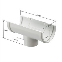 Воронка желоба Docke Premium пластиковая d120-85 мм горький шоколад RAL 8019 - фото 2