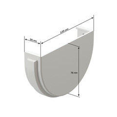 Заглушка желоба Docke Premium пластиковая d120 мм пломбир RAL 9003 - фото 4
