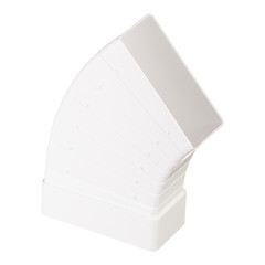 Изображение товара Колено горизонтальное пластиковое для плоских воздуховодов 55х110 мм разноугловое