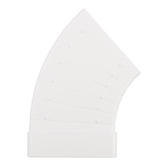 Колено горизонтальное пластиковое для плоских воздуховодов 55х110 мм разноугловое - фото 2