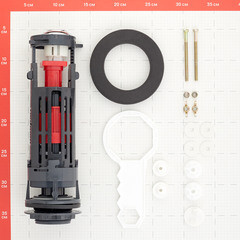 Клапан сливной Wirquin One двухрежимный кнопка пластик хром (10975009) - фото 3