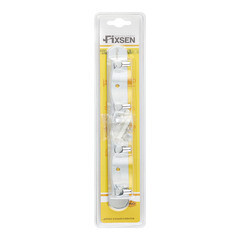 Вешалка для ванной Fixsen Hotel 4 крючка на шуруп металл хром (FX-31005-4) - фото 3