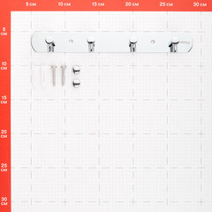 Вешалка для ванной Fixsen Hotel 4 крючка на шуруп металл хром (FX-31005-4) - фото 2