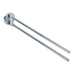 Полотенцедержатель Fixsen Hotel 380 мм двойной поворотный на шуруп металл хром (FX-31002A) - фото 1