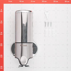 Диспенсер для мыла Fixsen Hotel 500 мл нержавеющая сталь (FX-31012A) - фото 2