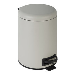 Ведро для мусора Fixsen Hotel FX-34024L с крышкой 5 л металл бежевое с педалью - фото 1