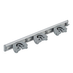 Держатель швабр алюминиевый 41х6х4,2 см Hausmann Cosmic 3 зажима - фото 1