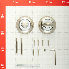 Фиксатор круглая розетка белый никель/хром - фото 2