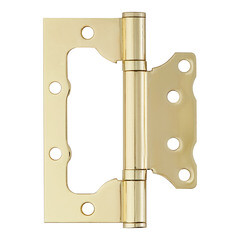 Петля бабочка универсальная неразъемная 100х75 мм золото - фото 1