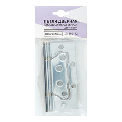 Петля бабочка универсальная неразъемная 100х75 мм хром - фото 2