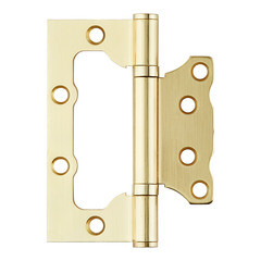 Петля бабочка универсальная неразъемная 100х75 мм матовое золото - фото 1