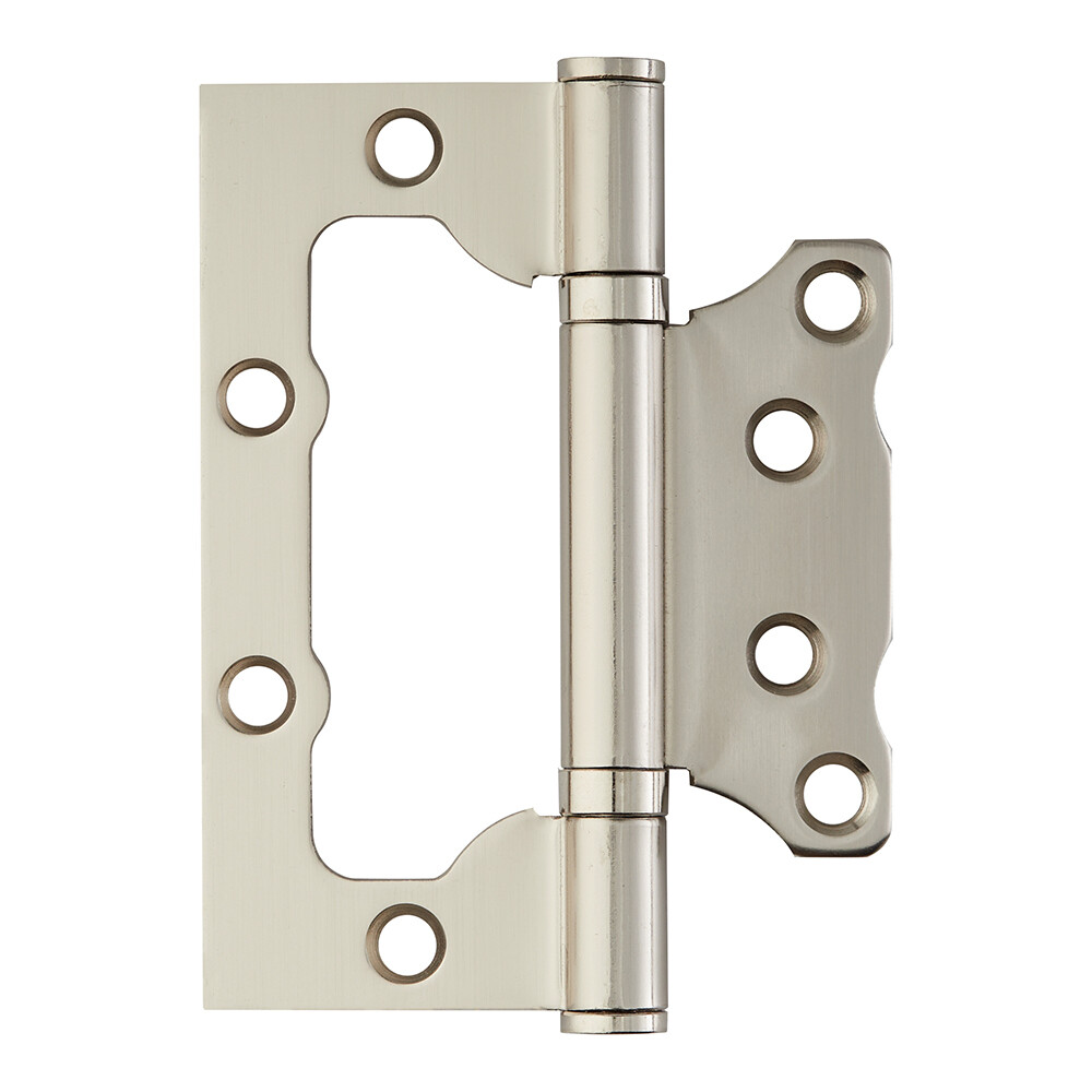 Изображение товара Петля бабочка универсальная неразъемная 100х75 мм матовый хром Изображение товара Петля бабочка универсальная неразъемная 100х75 мм матовый хром