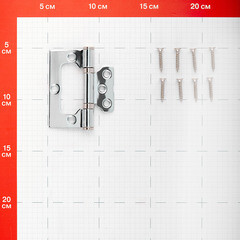 Петля бабочка универсальная неразъемная 75х63 мм хром - фото 2