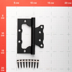 Петля Fuaro 500-2BB/BL бабочка универсальная неразъемная 100х2,5 мм черный матовый - фото 3
