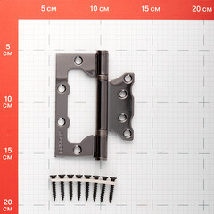 Петля Fuaro 500-2BB/BL бабочка универсальная неразъемная 100х2,5 мм черный глянец - фото 3