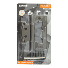 Петля Fuaro 500-2BB/BL бабочка универсальная неразъемная 100х2,5 мм графит - фото 3